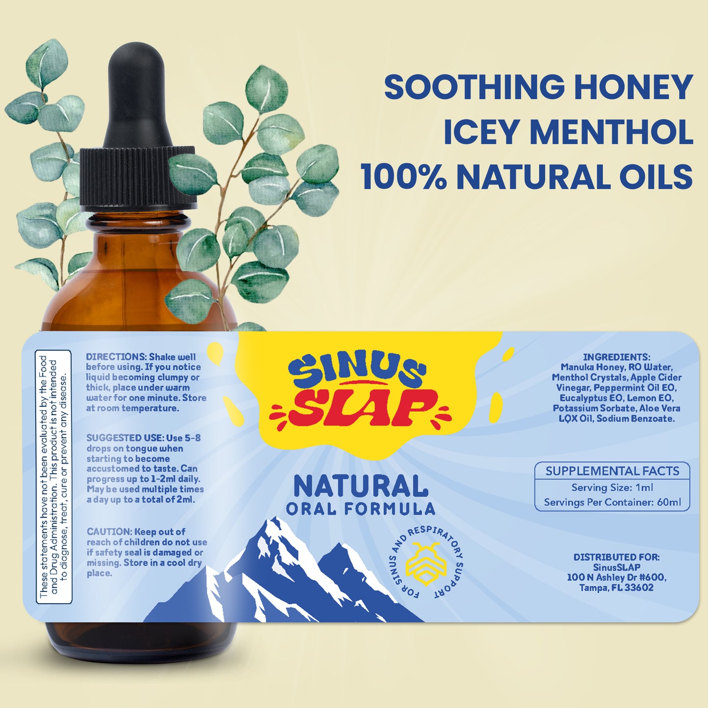 SinusSlap 100% Oral Formula for Natural Respiratory and Sinus Support