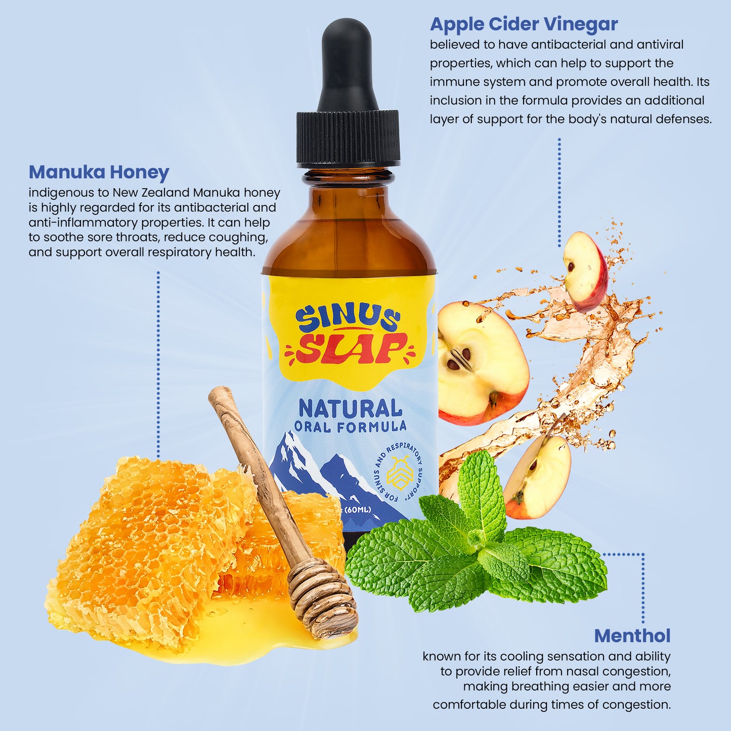 SinusSlap 100% Oral Formula for Natural Respiratory and Sinus Support